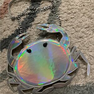 Holographic Crab Crossbody Bag
